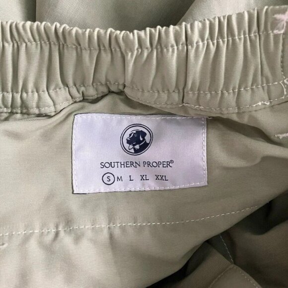 NWT Southern Proper Shorts Mens Tan Khaki Flat Front Small - Picture 4 of 6